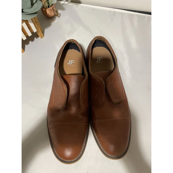 JF J. Ferrar Men's Synthetic/Textile Upper Brown Derby Shoes Size 10M - Picture 2 of 12